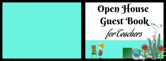 Open House Guest Book for Teachers - LL Puzzle Books