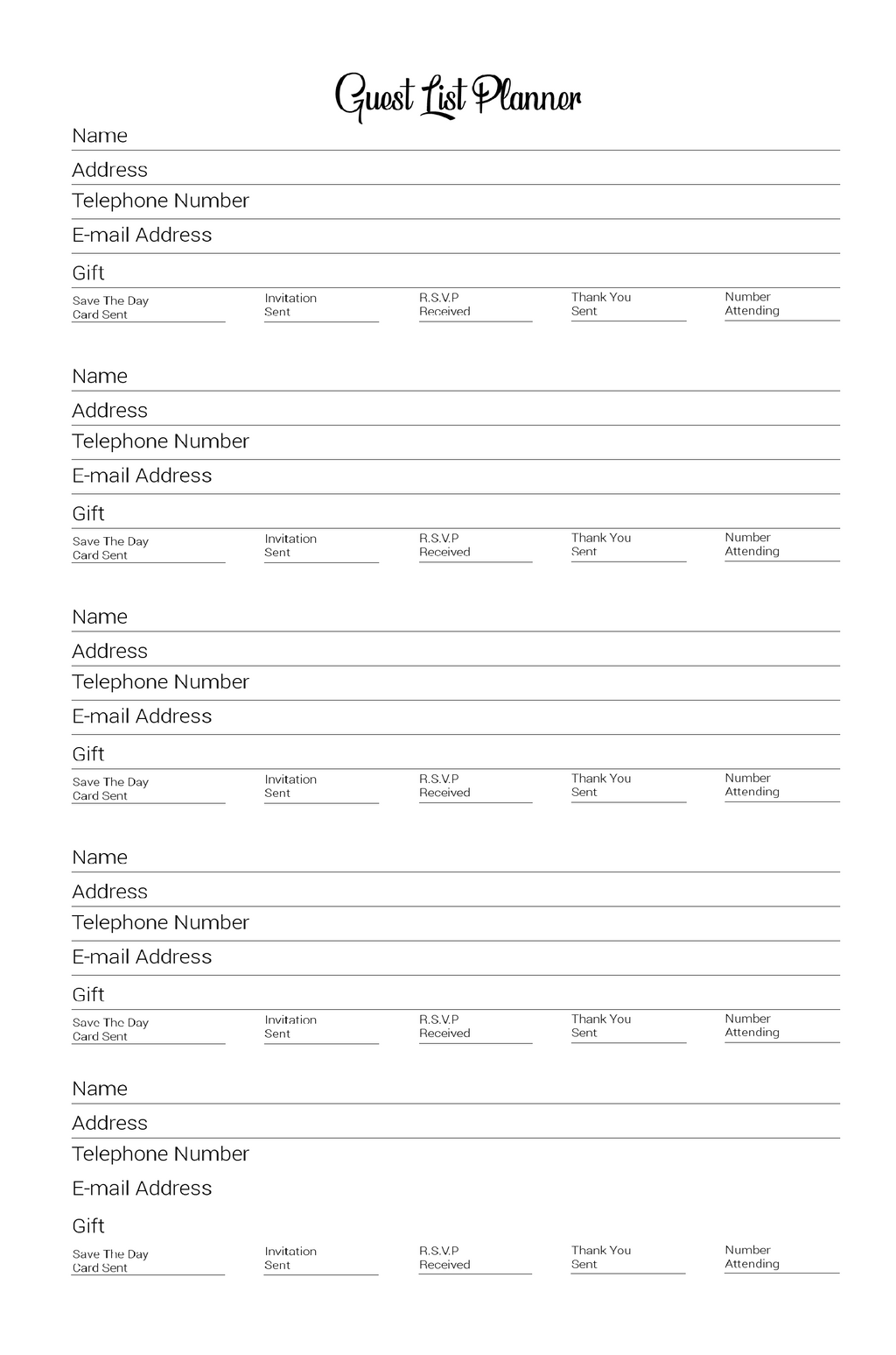 Quinceanera Guest Registry: Sweet 15