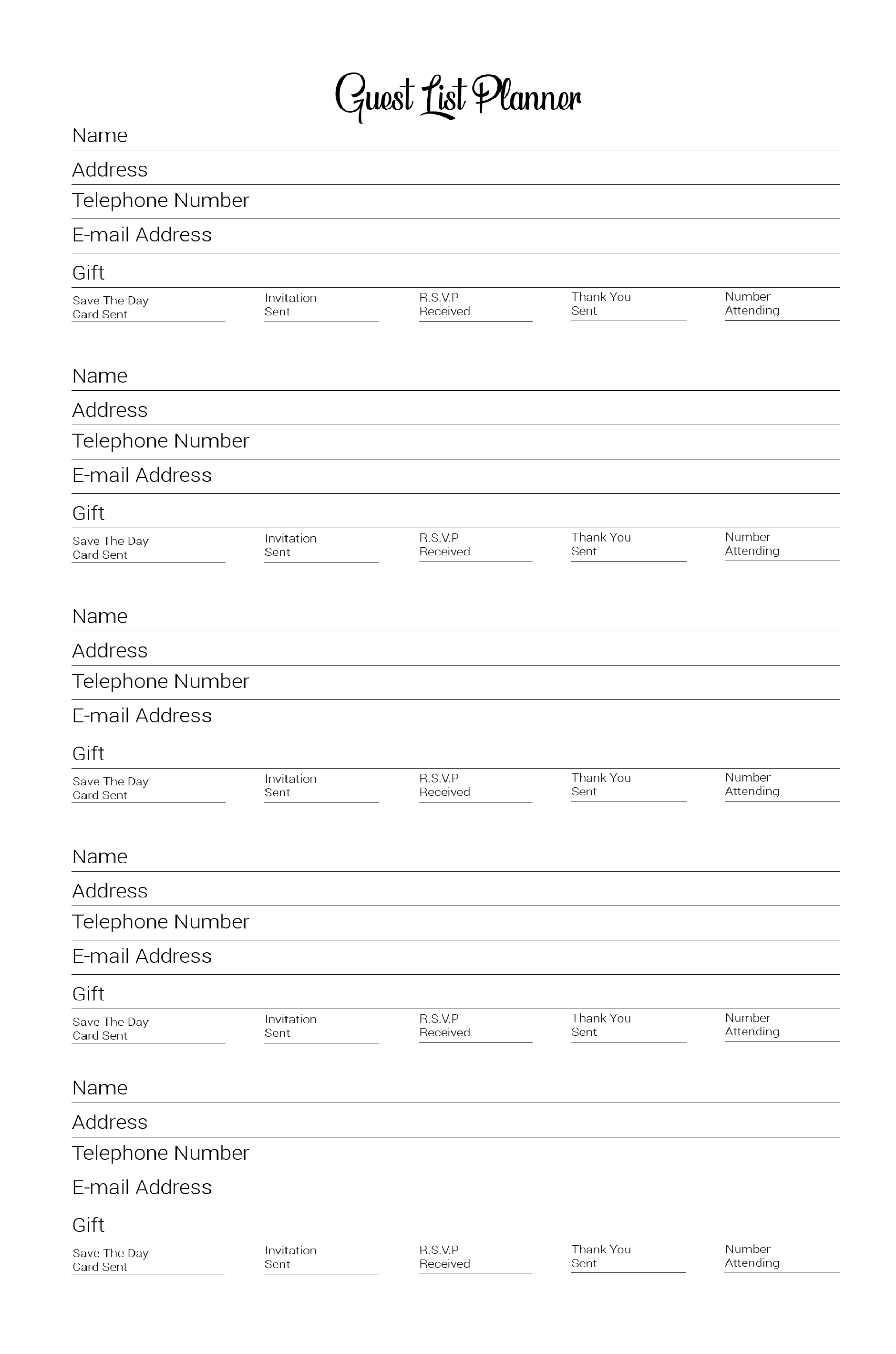 Quinceanera Guest Registry: Sweet 15
