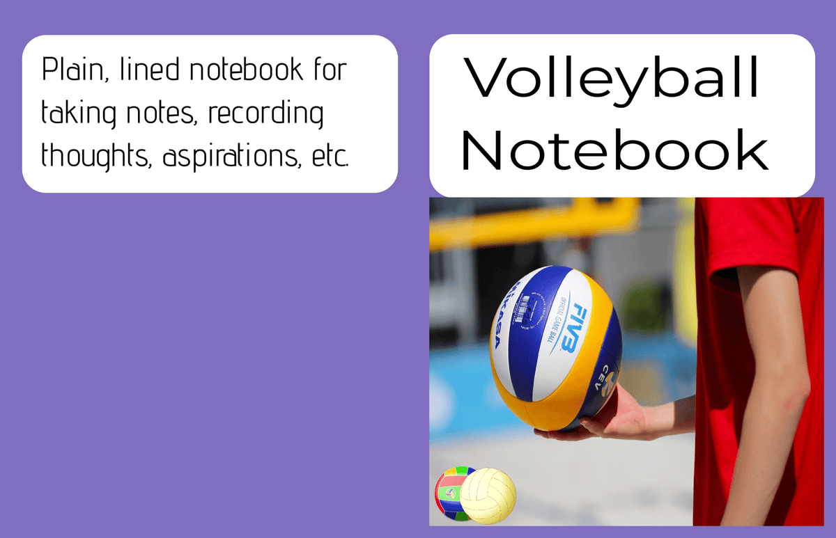 Volleyball Notebook – Instant Digital Download - LL Puzzle Books