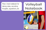 Volleyball Notebook – Instant Digital Download - LL Puzzle Books