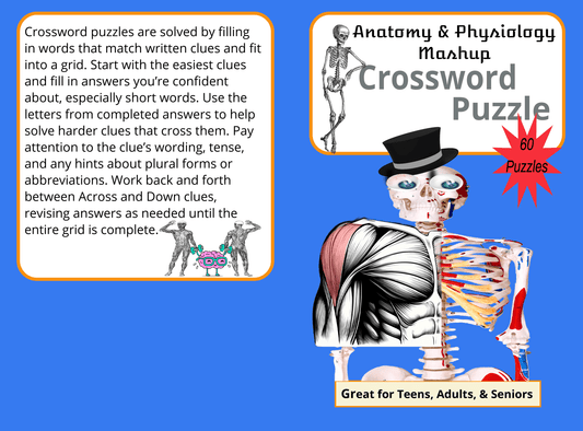 Anatomy & Physiology Mash up Crossword Puzzles - LL Puzzle Books