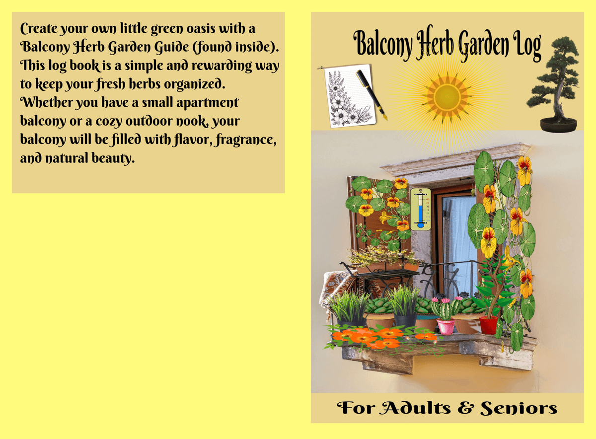 Balcony Herb Life Log (PDF) - LL Puzzle Books