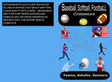 Baseball, Softball & Football Crossword