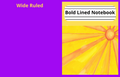 Bold Lined Notebook (Wide Ruled)