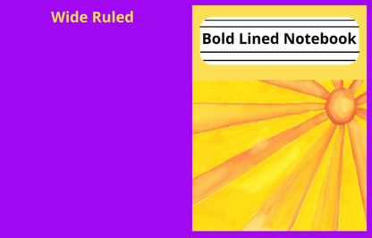 Bold Lined Notebook (Wide Ruled) - LL Puzzle Books