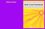 Bold Lined Notebook (Wide Ruled) - LL Puzzle Books