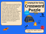 Camping & Star Gazing Crossword Puzzle Book