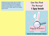 Can You Find the Bunny? An I Spy & Maze Puzzle Book — Instant Download