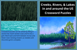 Creeks, Rivers, & Lakes in and around the US Crossword Puzzles - LL Puzzle Books