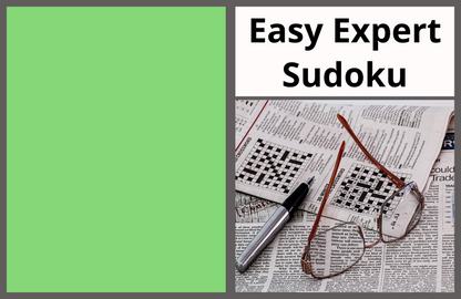 Easy Expert Level Sudoku Puzzle Book – Printable PDF | Instant Download