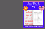 Large Print Food Diary & Blood Pressure Log – Printable PDF - LL Puzzle Books