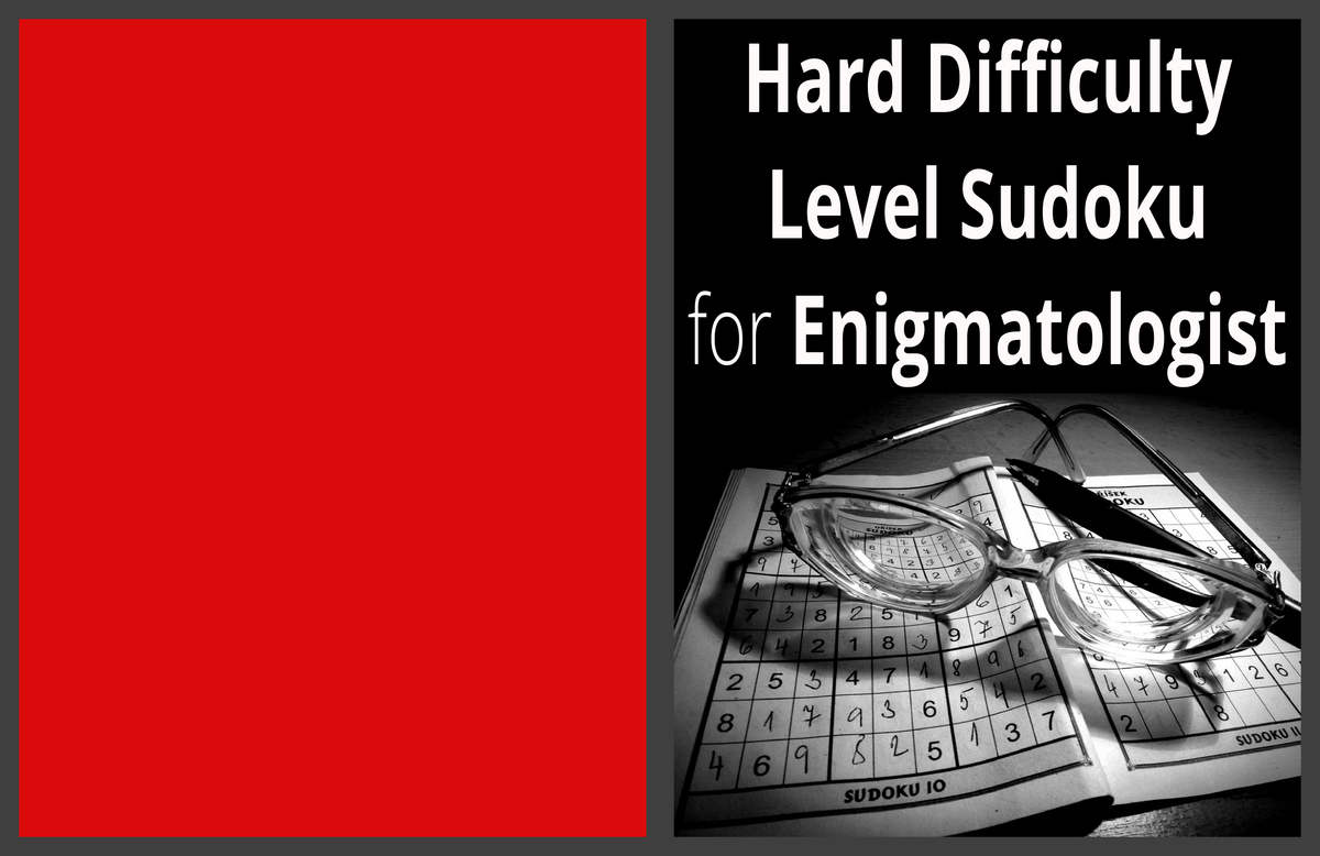 Hard Sudoku Puzzle Book for Enigmatologist