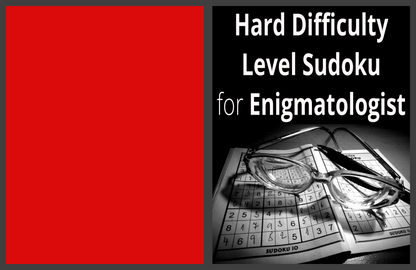 Hard Sudoku Puzzle Book for Enigmatologist