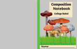 Mushroom Notebook, College Ruled — Instant Download
