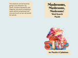 Mushrooms, Mushrooms, Mushrooms Word Search — Instant Download