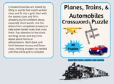 Trains, Planes, Automobiles Crossword Book - LL Puzzle Books