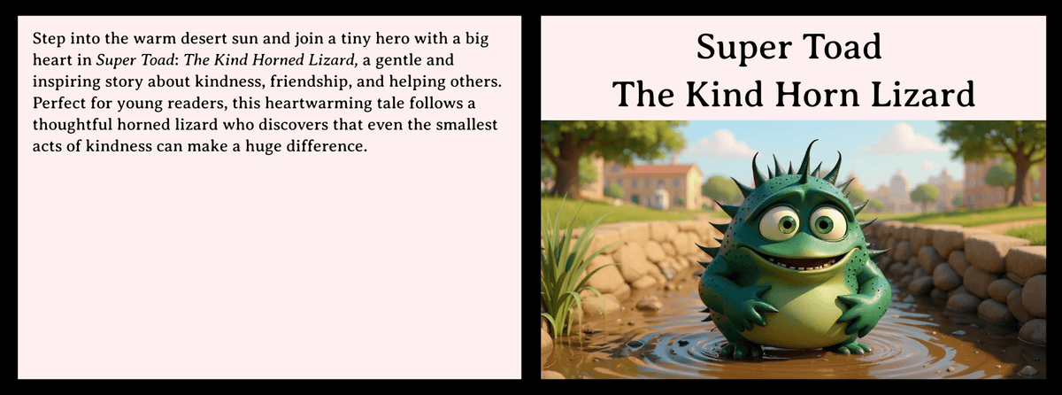 Super Toad: The King Horned Lizard - LL Puzzle Books
