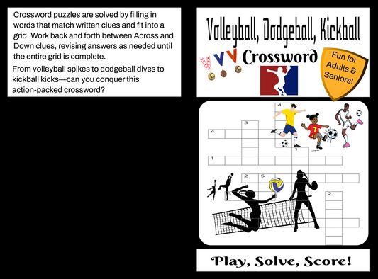 Volleyball, Dodgeball, Kickball Crossword