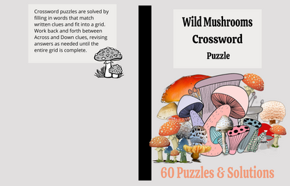 Wild Mushroom Crossword Puzzles — Instant Download