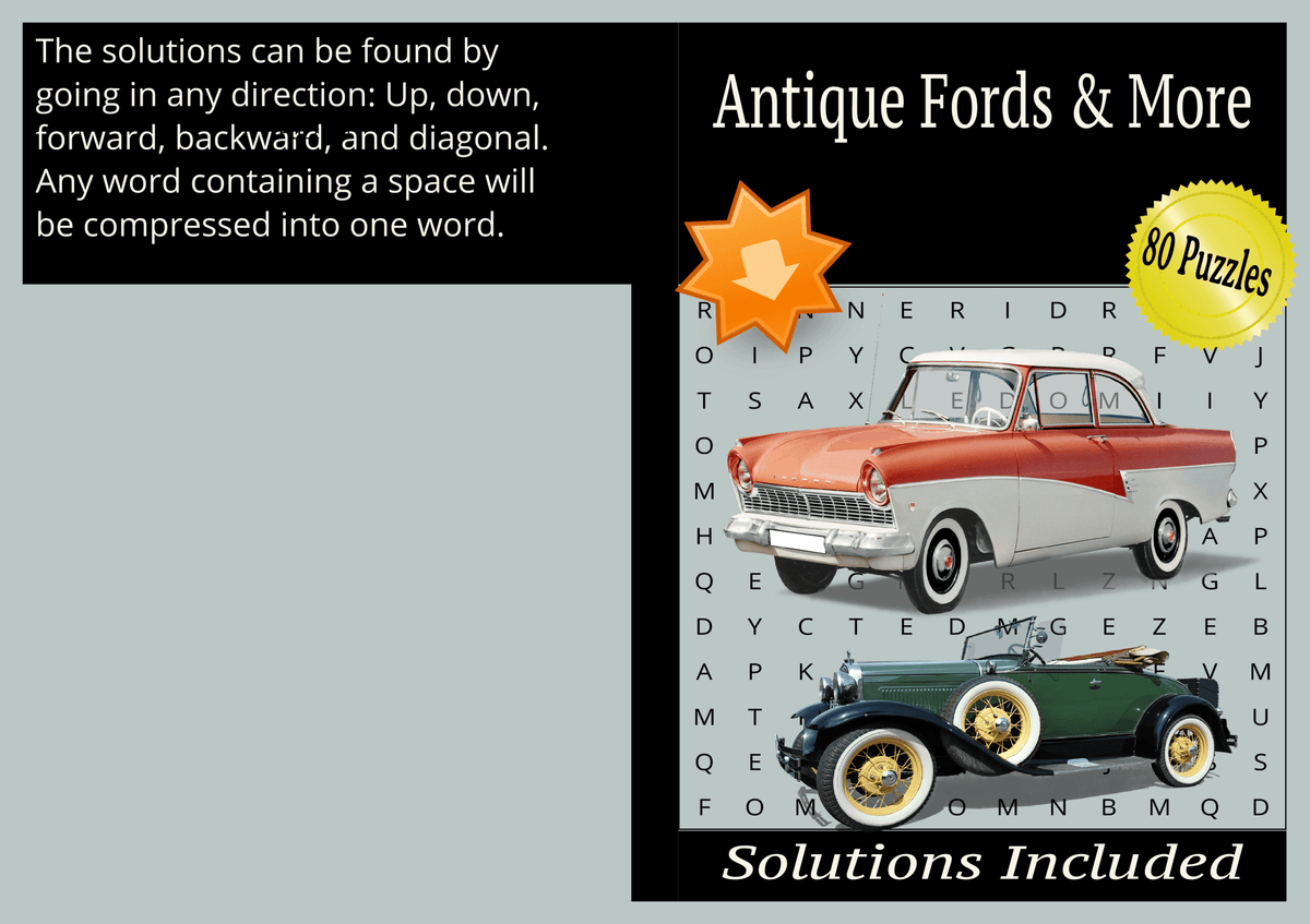 Antique Fors & More Word Search Puzzle - LL Puzzle Books