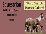 Equestrian Word Search Puzzle Book – Horse Lovers Edition - LL Puzzle Books