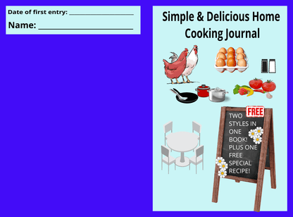 Simple & Delicious Home Cooking Journal – Printable Recipe Keeping Book PDF - LL Puzzle Books