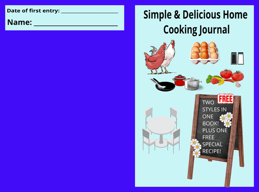 Simple & Delicious Home Cooking Journal – Printable Recipe Keeping Book PDF - LL Puzzle Books