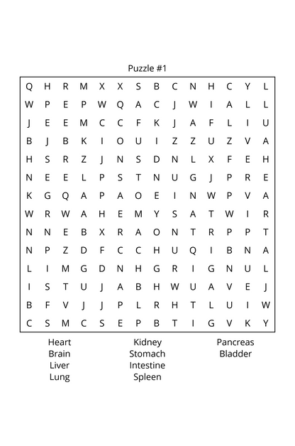 Just an Extraordinary Anatomy & Physiology Mash up Word Search Book - LL Puzzle Books