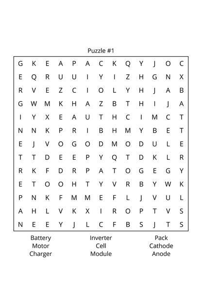 Powered by Electric Word Search - LL Puzzle Books