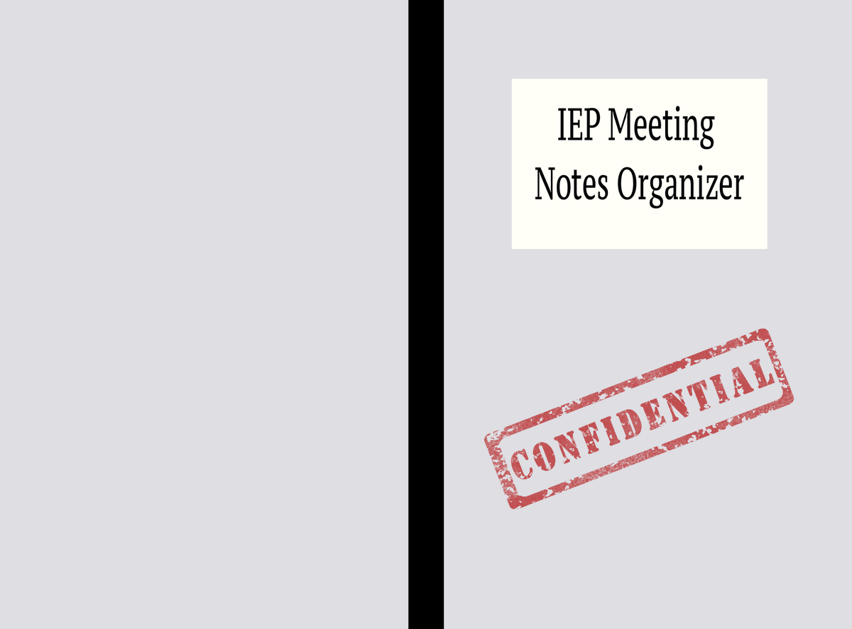 IEP Meeting Notes Organizer - LL Puzzle Books