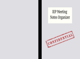 IEP Meeting Notes Organizer - LL Puzzle Books