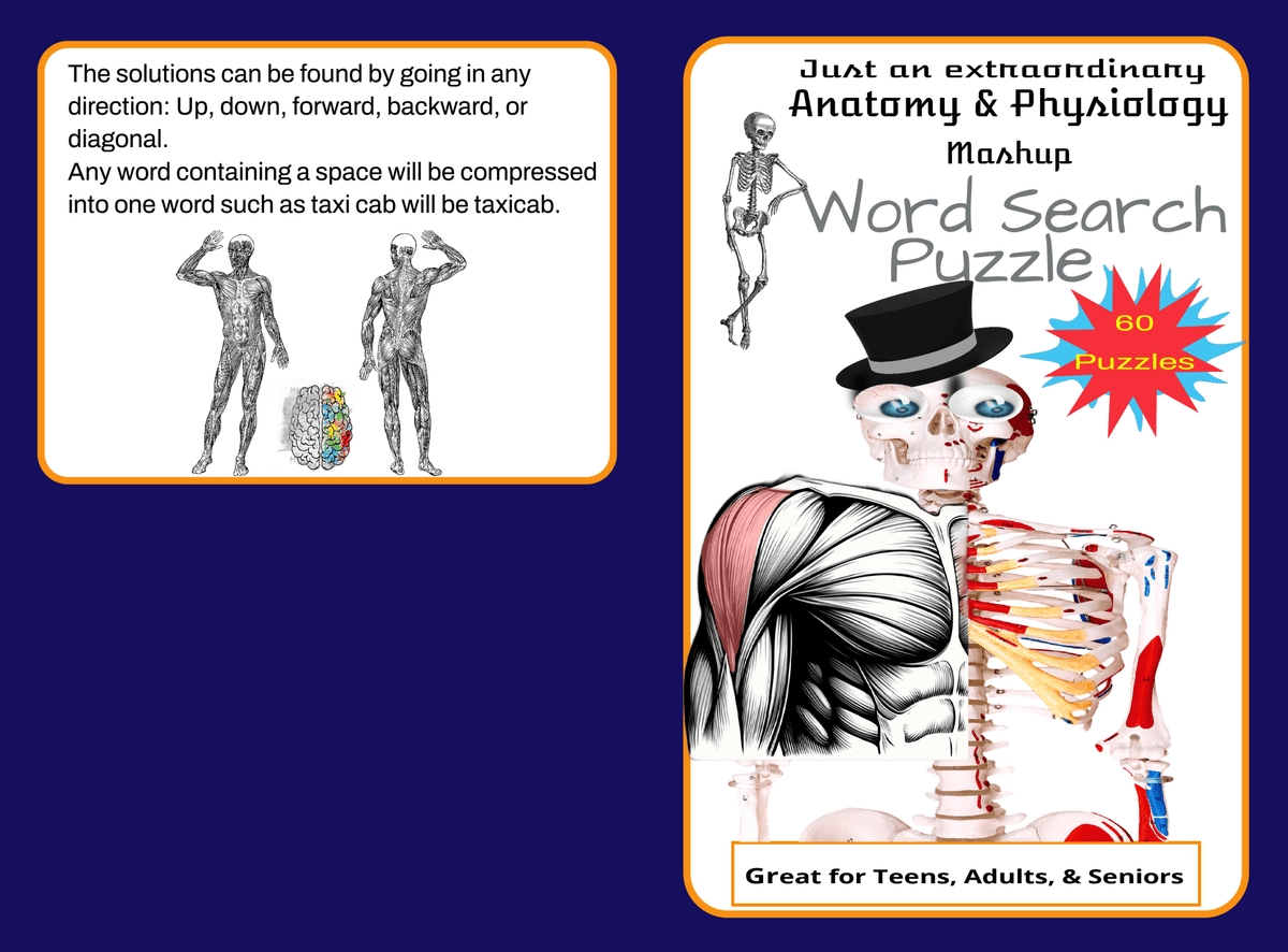 Just an Extraordinary Anatomy & Physiology Mash up Word Search Book - LL Puzzle Books