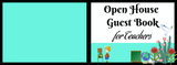 Open House Guest Book for Teachers - LL Puzzle Books