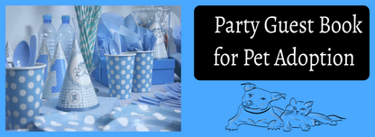Party Guest Book for Pet Adoption Party