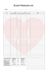 Blood Pressure Log Book — Instant Download