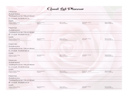 Guest Book — Instant Download