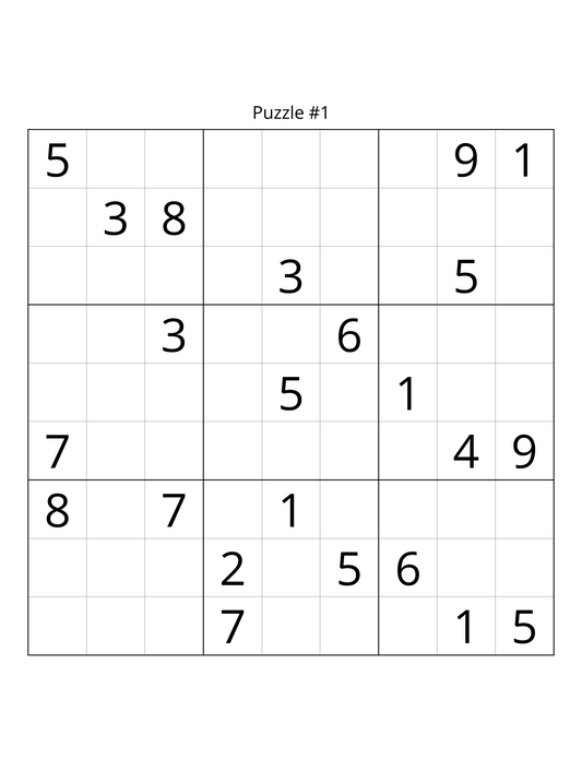 Hard Sudoku Puzzle Book