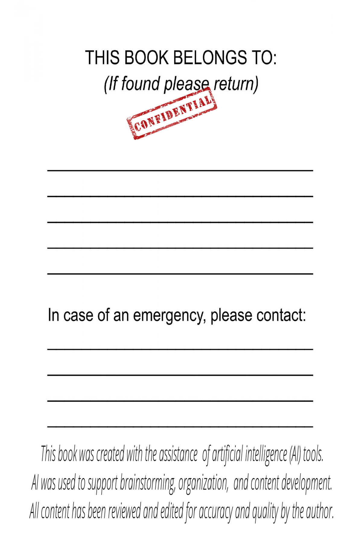 Paramedic Reflection Log Book – Digital Download - LL Puzzle Books