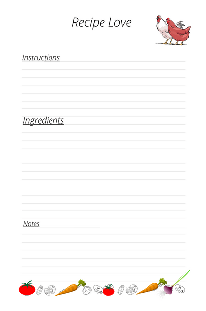 Simple & Delicious Home Cooking Journal – Printable Recipe Keeping Book PDF - LL Puzzle Books