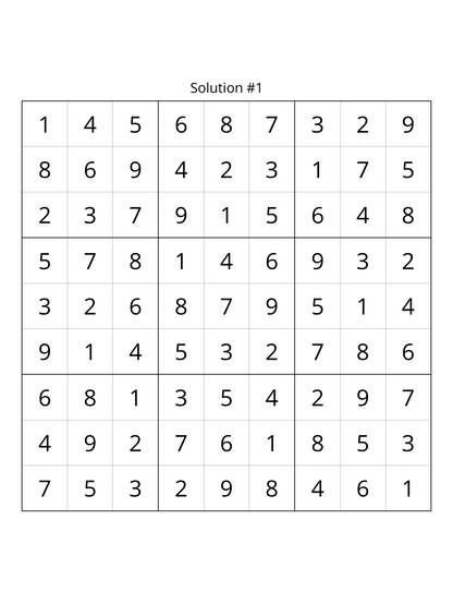 Medium Sudoku Puzzle Book