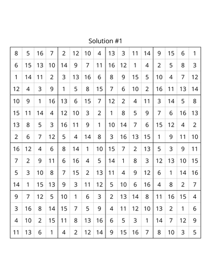 Medium-Hard Expert Level Sudoku Puzzle Book – Printable PDF | Instant Download