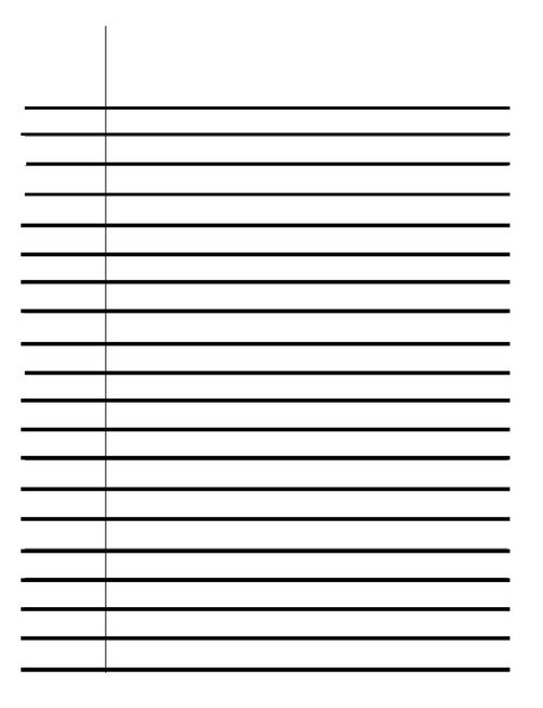 Bold Lined Notebook (Wide Ruled)