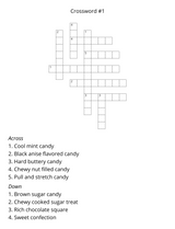 Crossword Puzzle Book: Old Fashioned Candy & Toys
