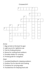 Camping & Star Gazing Crossword Puzzle Book