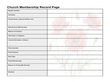 Church Membership Record Book – Printable Instant Download