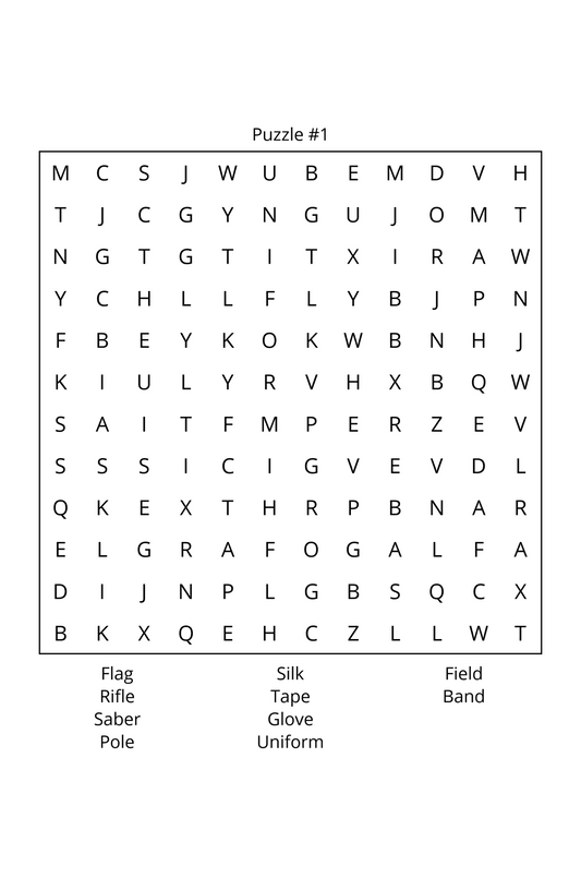 Color Guard, Band, & Choir Word Search Book - LL Puzzle Books