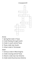 Creeks, Rivers, & Lakes in and around the US Crossword Puzzles - LL Puzzle Books