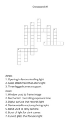 Crossword Puzzle: All About Photography – Printable PDF - LL Puzzle Books