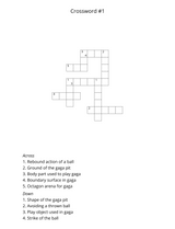 Crossword: Hockey, GAGA Ball & Soccer